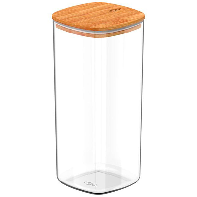 Pote Hermético de Acrílico com Tampa de Bambu 1,5L - OU