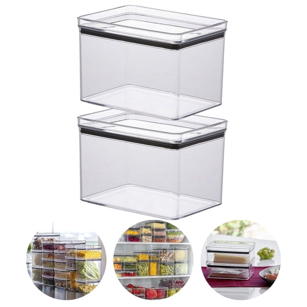 Kit 2 Potes Herméticos para Mantimentos Empilháveis 1,8L